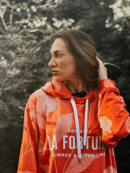 Crimson Bloom Hoodie