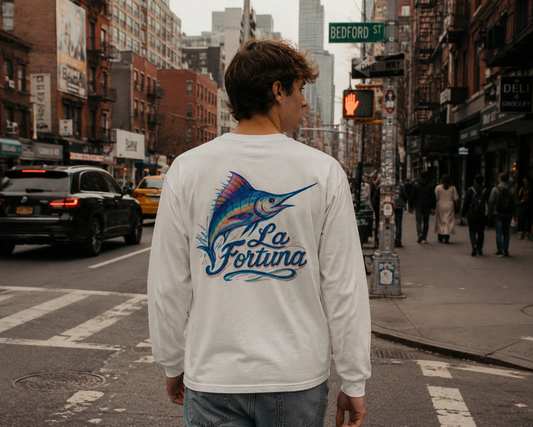 Deep Blue Edge Long Sleeve Tee
