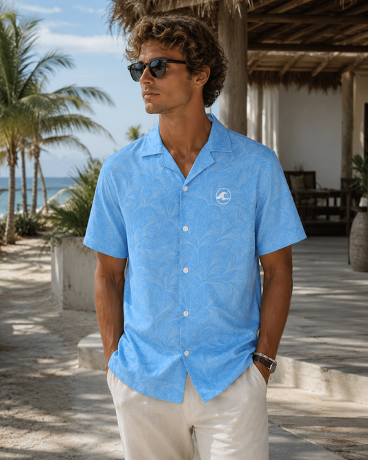 Coastal Sky Button-Up