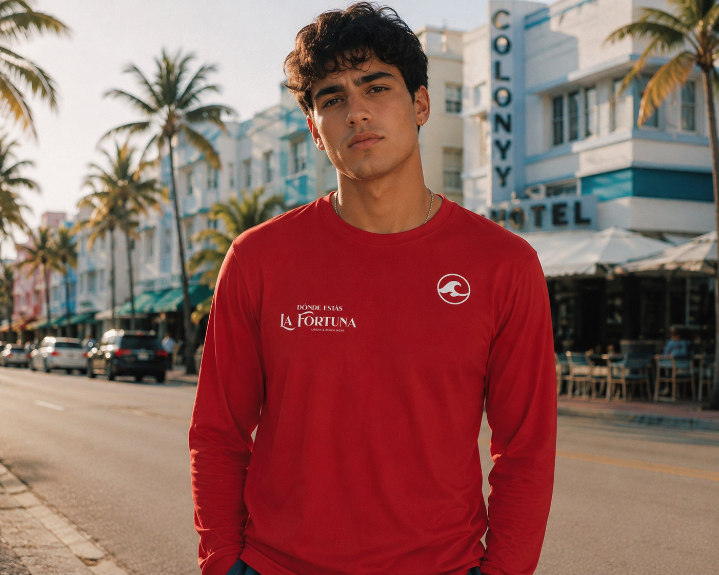 La Fortuna Red Long Sleeve Tee
