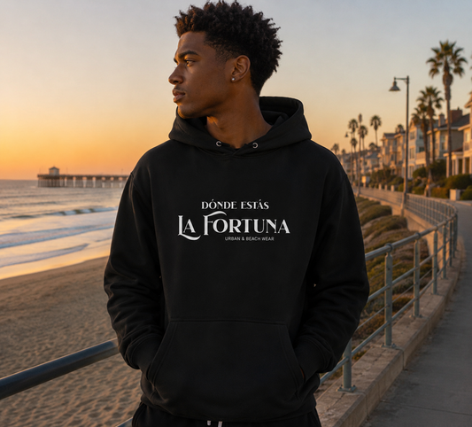 La Fortuna Black Midweight Hoodie