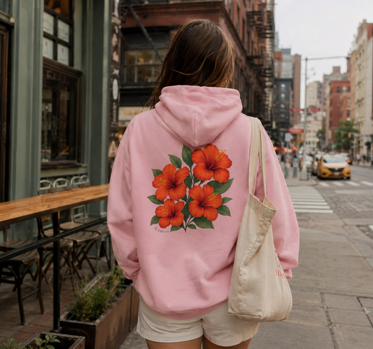 Pink Hibiscus Hoodie