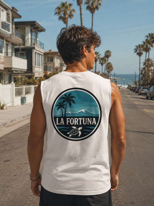 La Fortuna Ocean Waves Muscle Tee