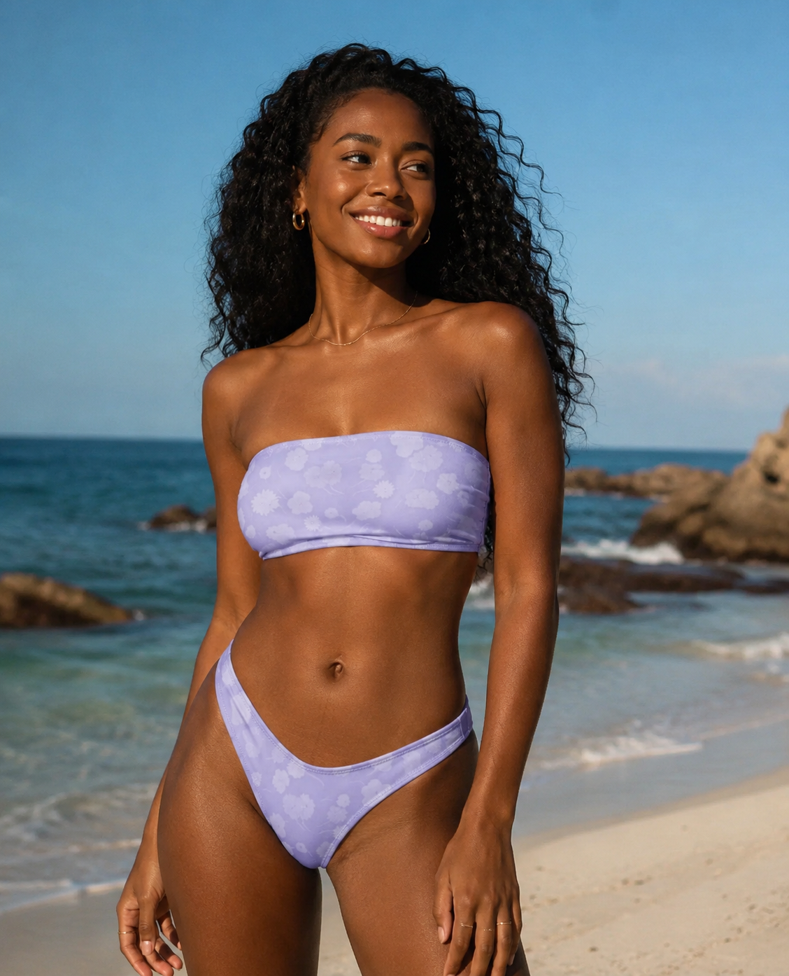 Lavender Bloom Bikini Set