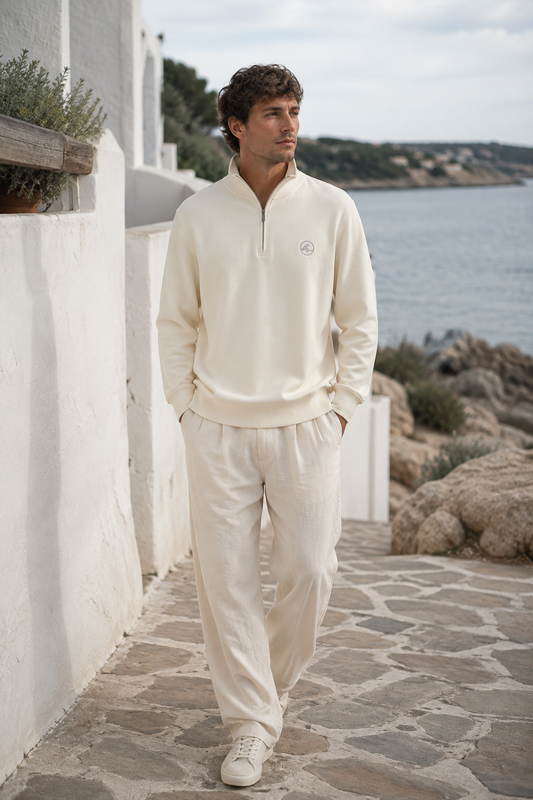 1/4 Zip Pullover – Sand