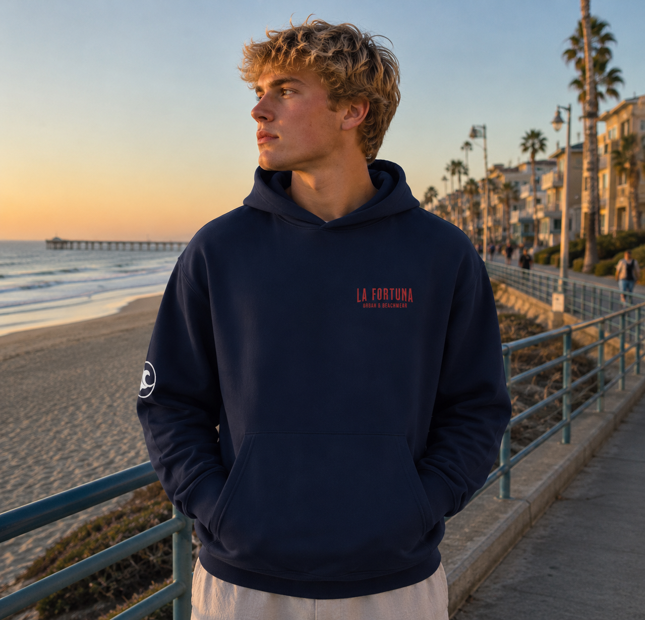 Navy Surge Oversized Hoodie