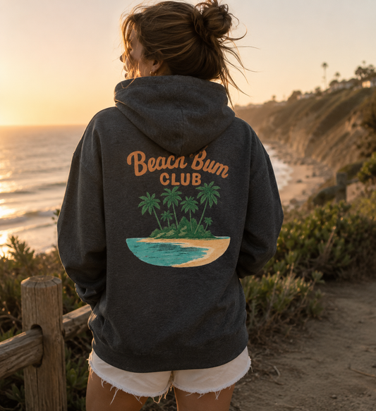 Beach Bum Club Zip-Up Hoodie