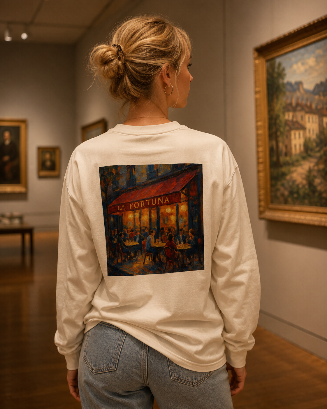 Midnight in Montmartre Long Sleeve Tee ☕