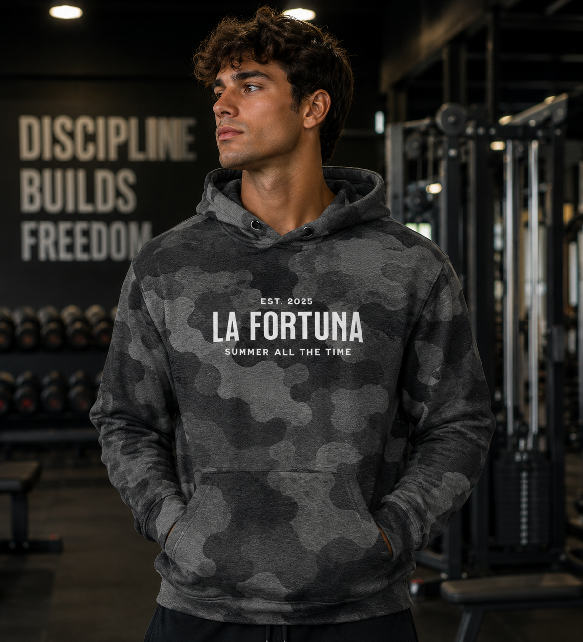 La Fortuna Grey Camo Hoodie