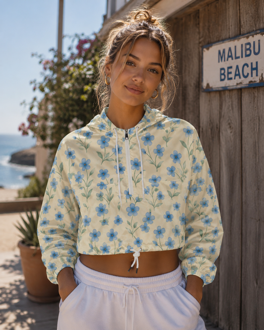 Summer Bloom Cropped Windbreaker