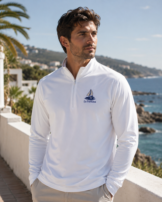 La Fortuna Quarter Zip - White