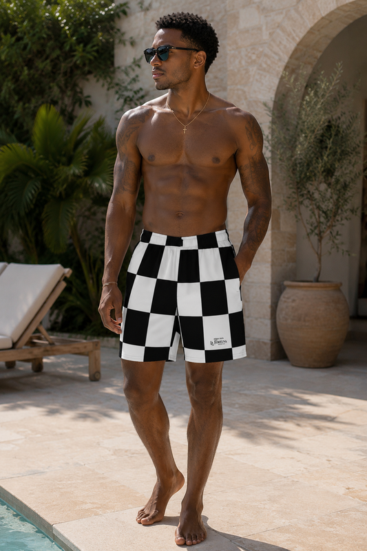 Tide Grid Swim Trunks
