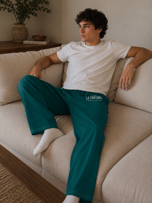 La Fortuna Wide-Leg Pants – Teal