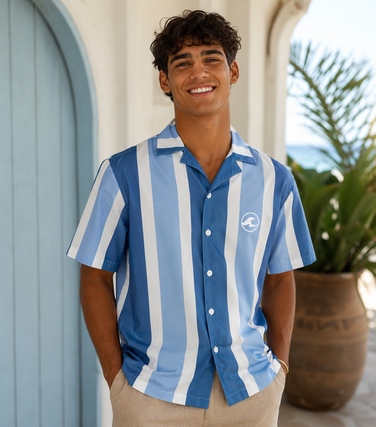 Seabreeze Striped Button-Up