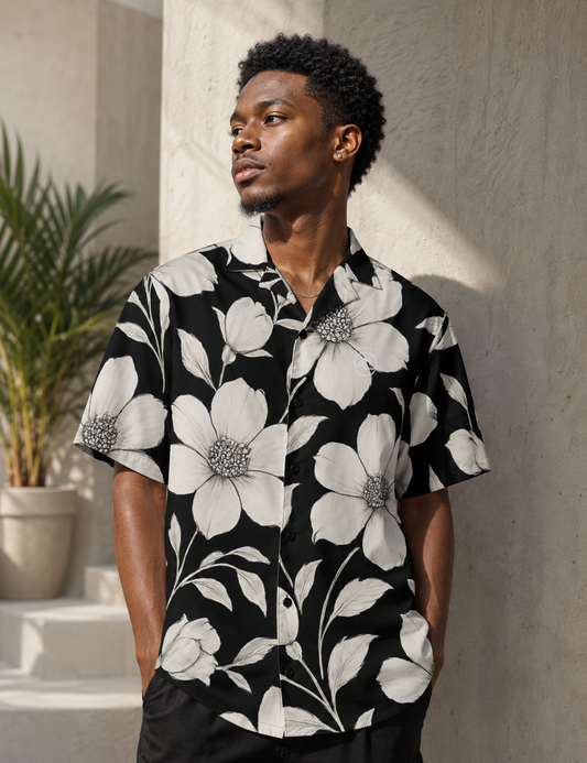White Bloom Button-Up