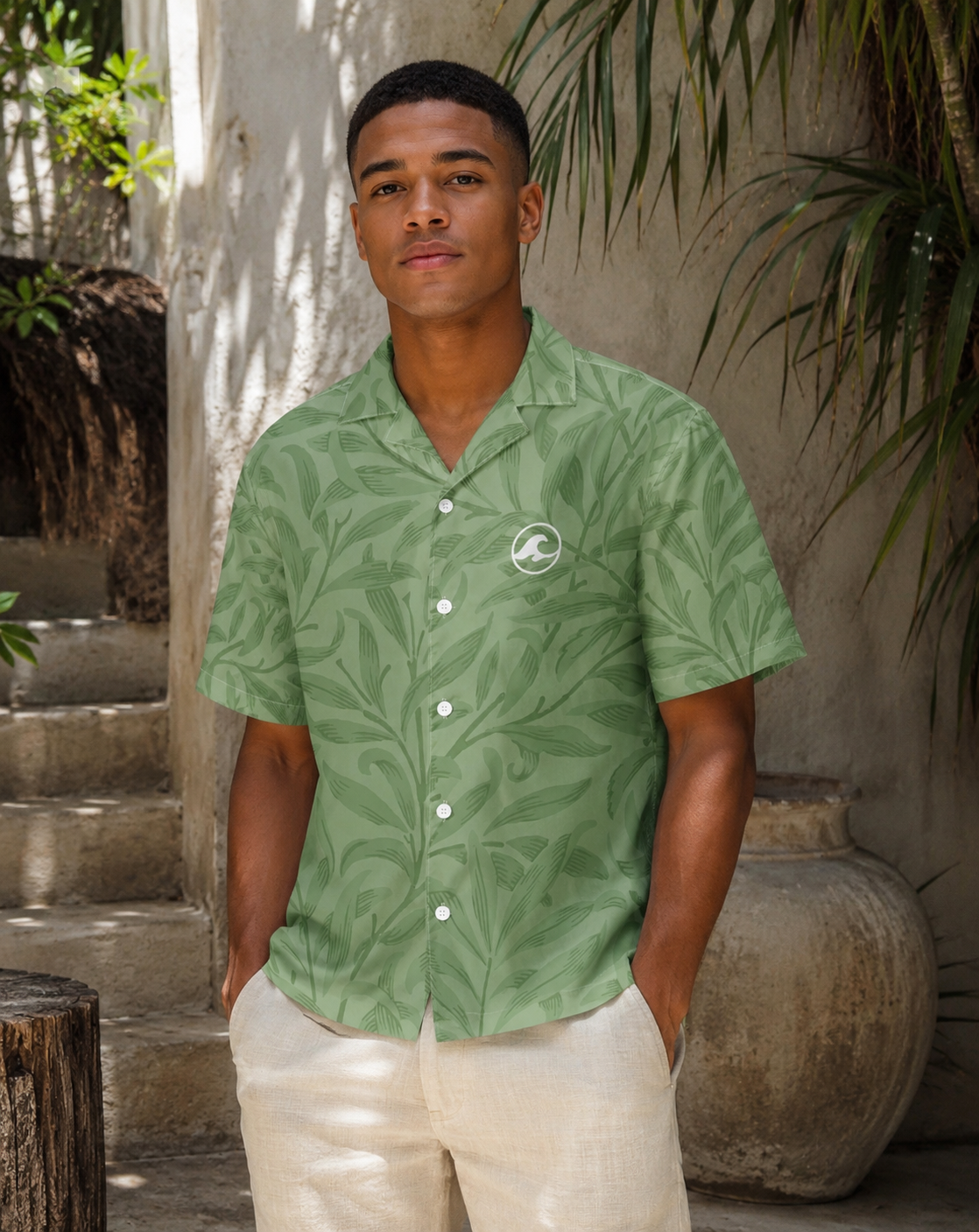 Green Coast Button-Up