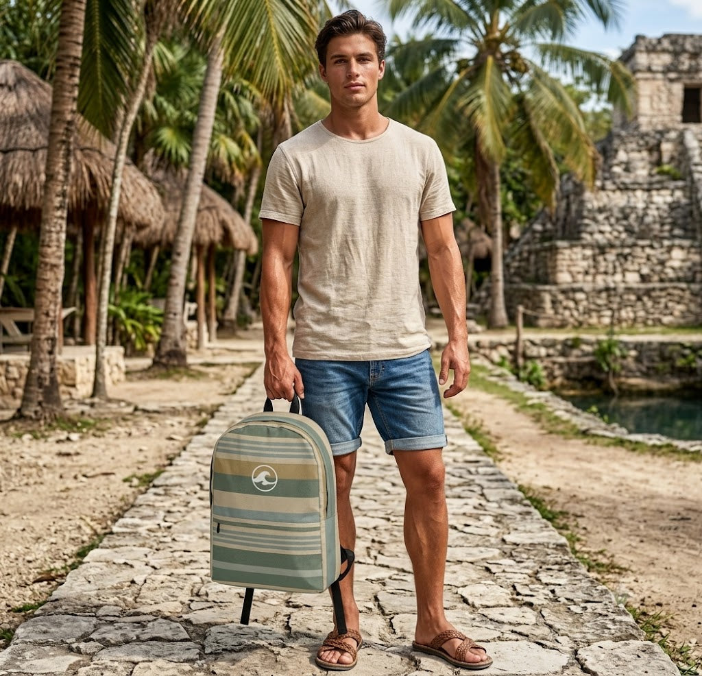 Palm Stripe Backpack