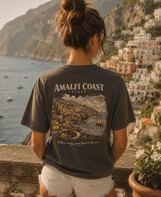 Amalfi Coast Vintage Tee - La Fortuna Lost Postcards