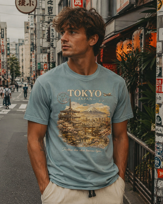 Tokyo Vintage Tee - La Fortuna Lost Postcards