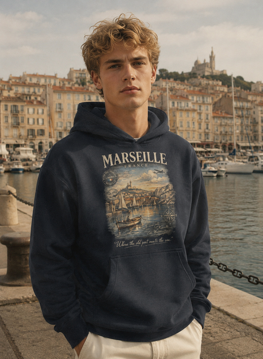 Marseille Vintage Hoodie - La Fortuna Lost Postcards