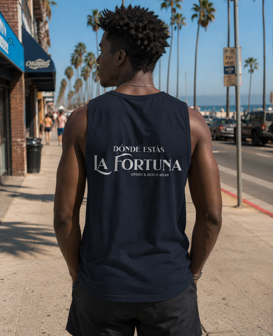La Fortuna Navy Tank Top