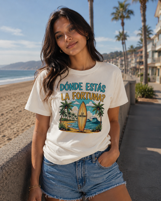 Dónde Estás La Fortuna Tshirt in Sand