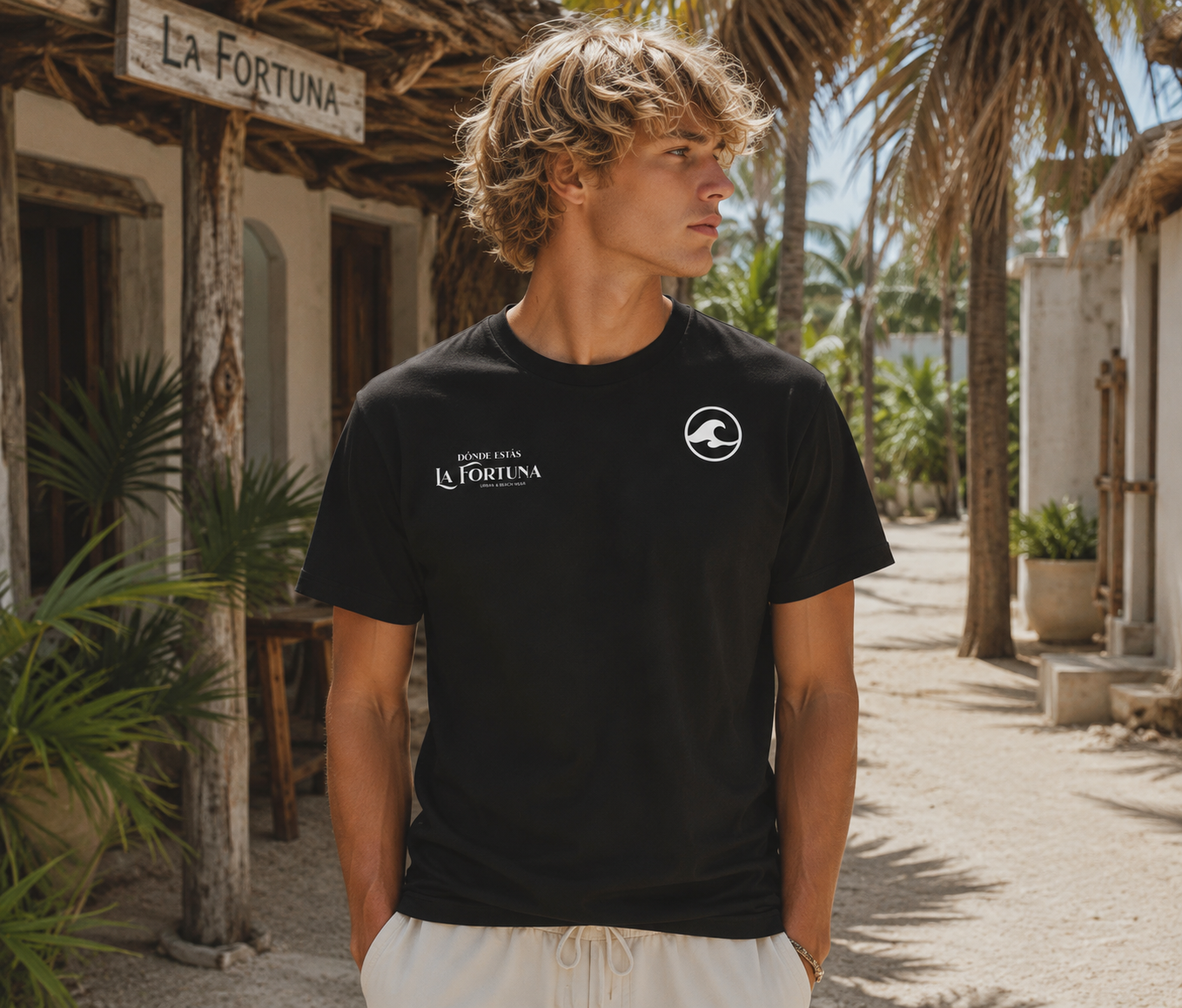 La Fortuna Organic Black Tee