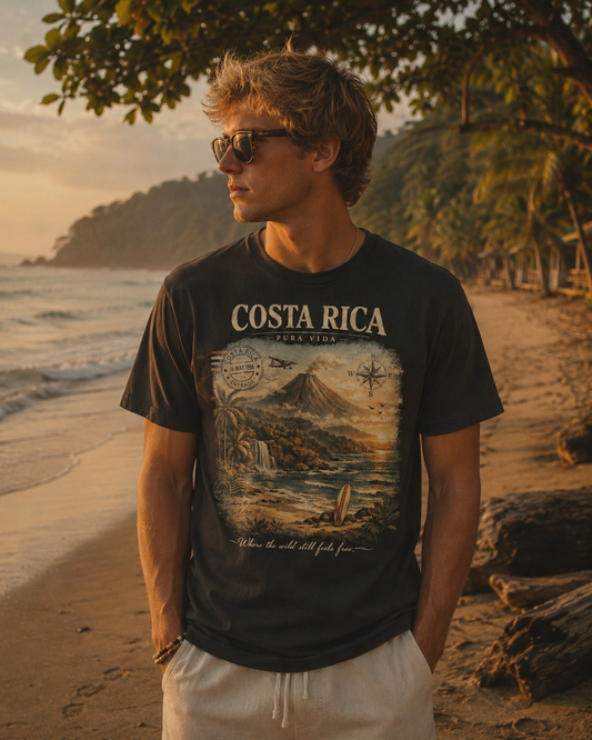 Costa Rica Vintage Tee - La Fortuna Lost Postcards